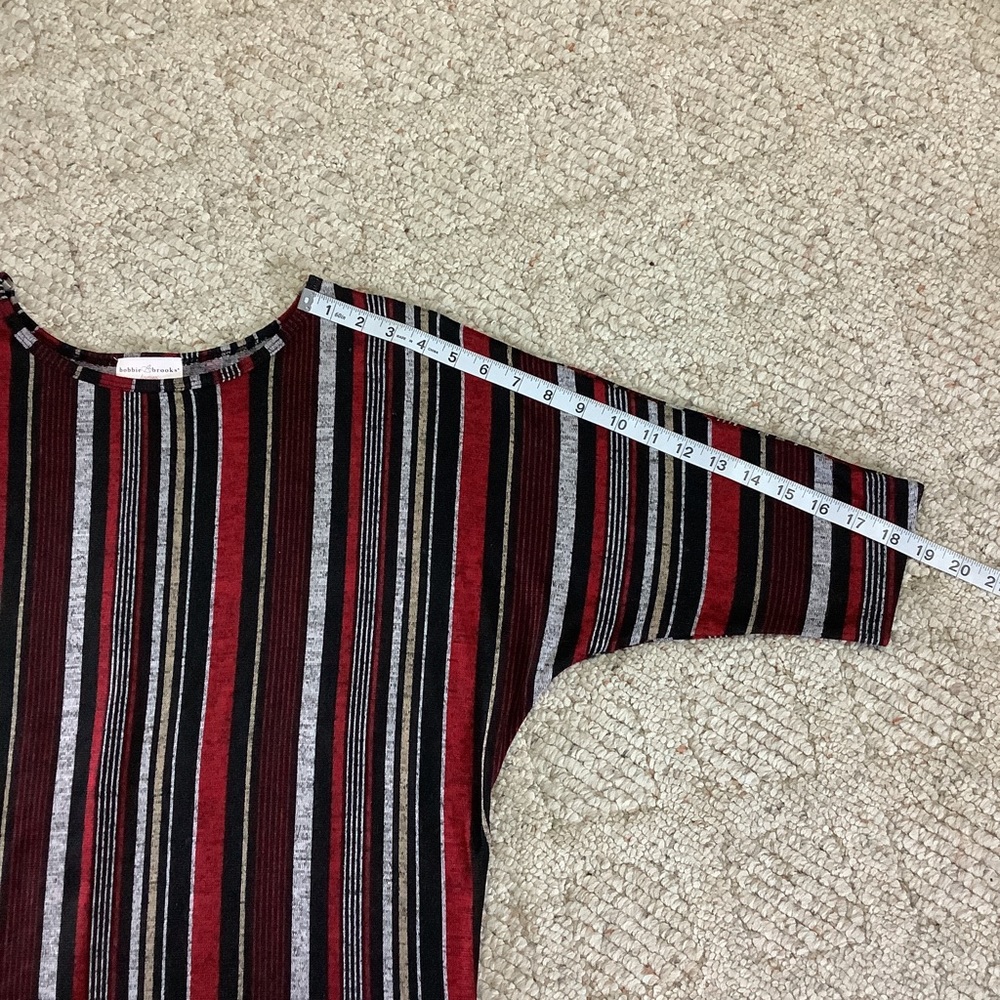 BOBBIE BROOKS Striped Hi-Low Tunic Top 59 - Picture 7 of 7
